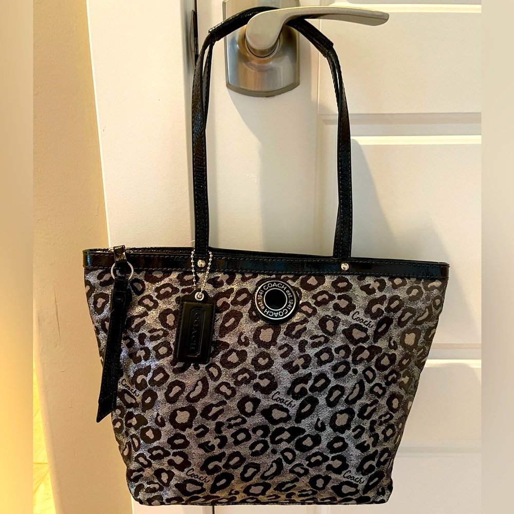 New w/tags Coach Rare Ocelot Leopard Zip Tote Bag